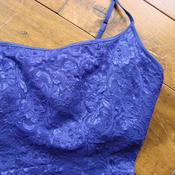 Vintage Y2K Camisole Corset Frederick's of Hollywood Purple Lace Satin Medium - Picture 10 of 10